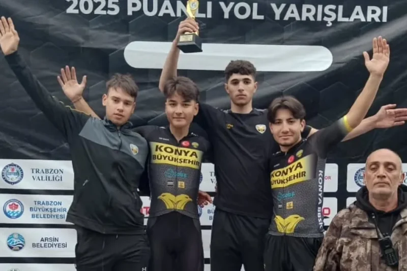 Konya Belediyespor bisiklet takımı Trabzon’da 4 madalya kazandı