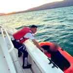 Genç turist İznik Gölü’nde mahsur kaldı!